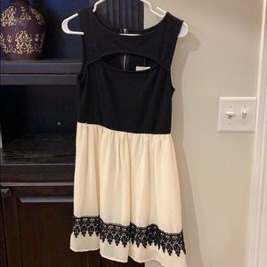 Dress, black and white